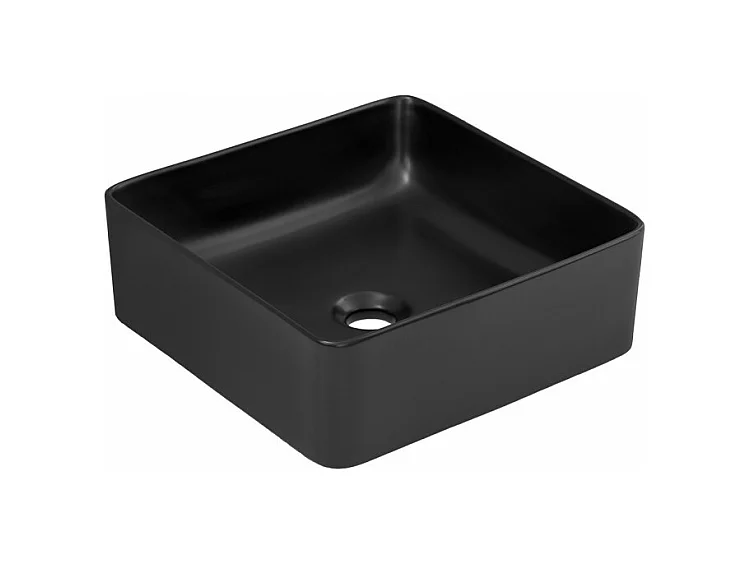 Vasque en céramique Slim - 37 x 37 x 13 cm - Noir