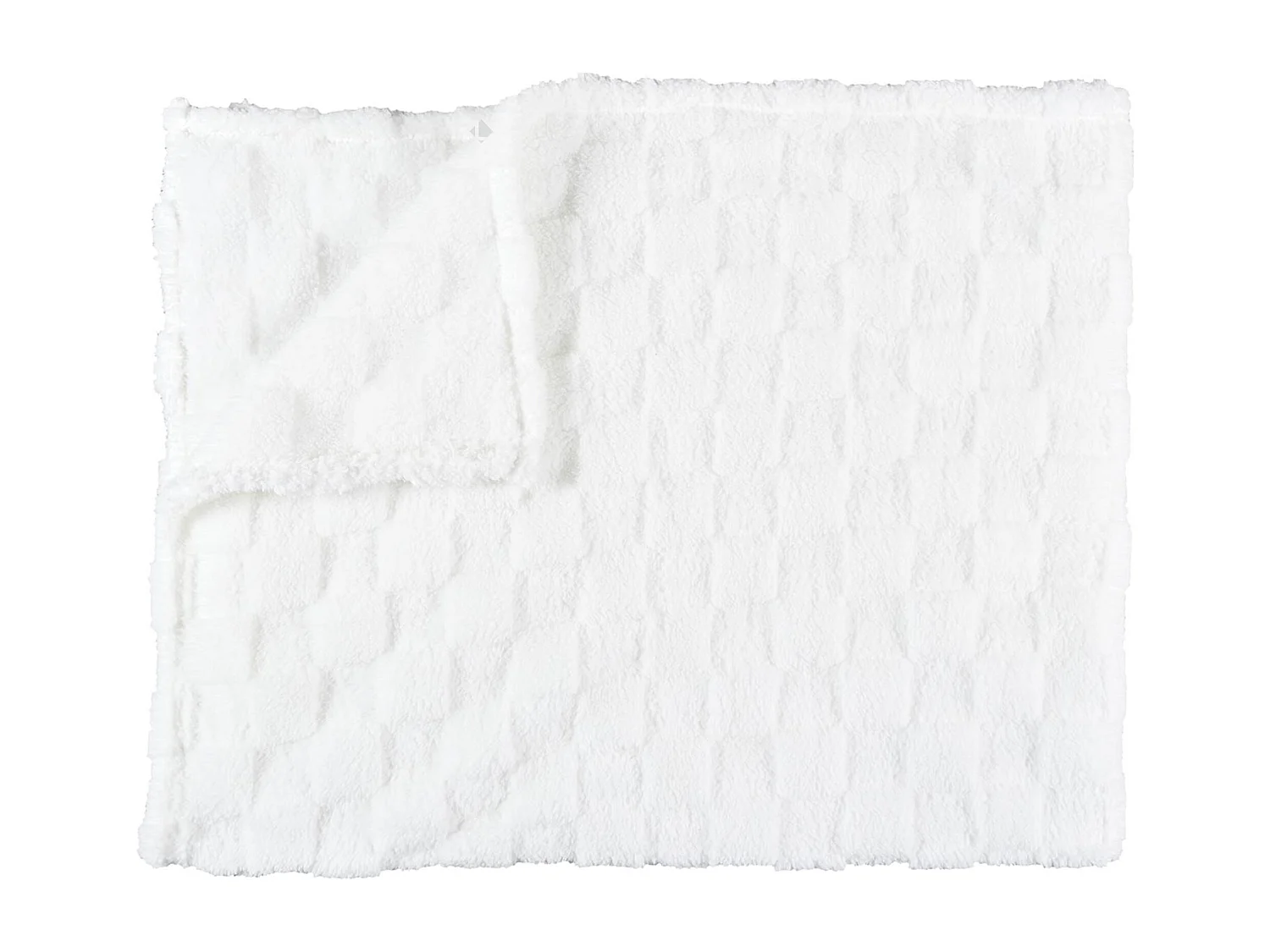 Plaid en flanelle collection Hohneck 120x150 cm damiers blancs