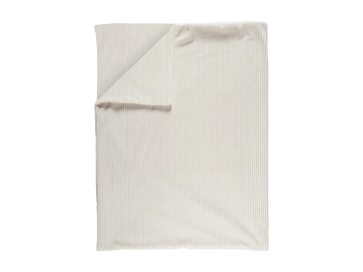 Plaid en grosses côtes flanelle collection ALPES 150x200 cm blanc