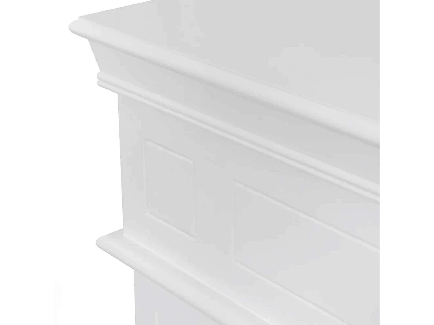 Cambridge - Camino a bioetanolo da terra in legno 110x37xH102 cm, colore bianco