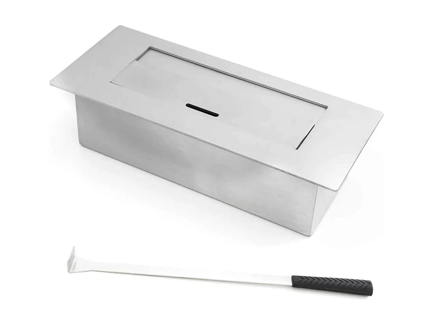 Cambridge - Cheminée au bioéthanol de sol en bois 110x37xH102 cm, couleur blanc