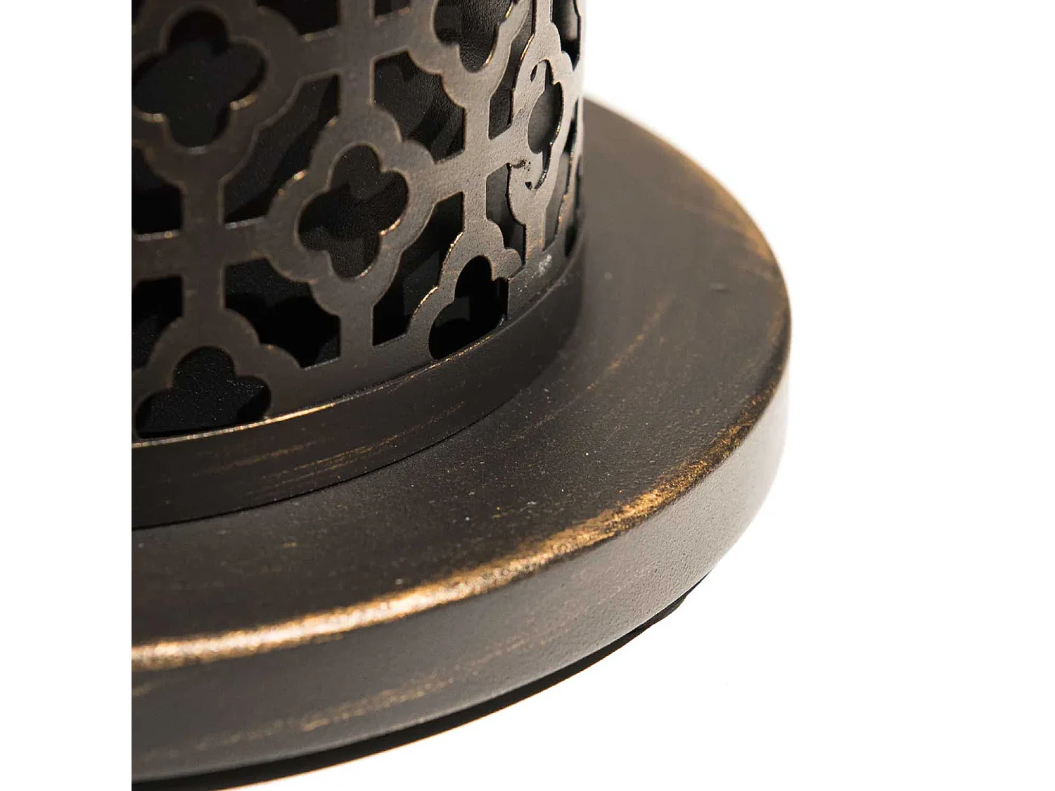 Tolosa - Camino a bioetanolo da tavolo per interni ed esterni ø20 x H49,5 cm, colore nero oro