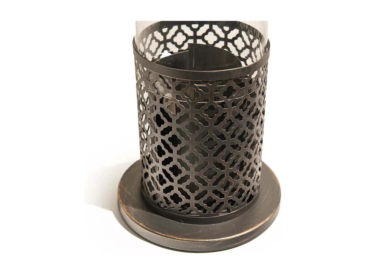 Tolosa - Cheminée au bioéthanol de table pour l'intérieur et l'extérieur ø20 x H49,5 cm, couleur noir or