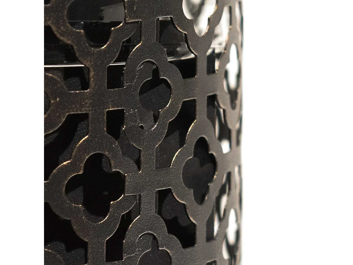 Tolosa - Cheminée au bioéthanol de table pour l'intérieur et l'extérieur ø20 x H49,5 cm, couleur noir or