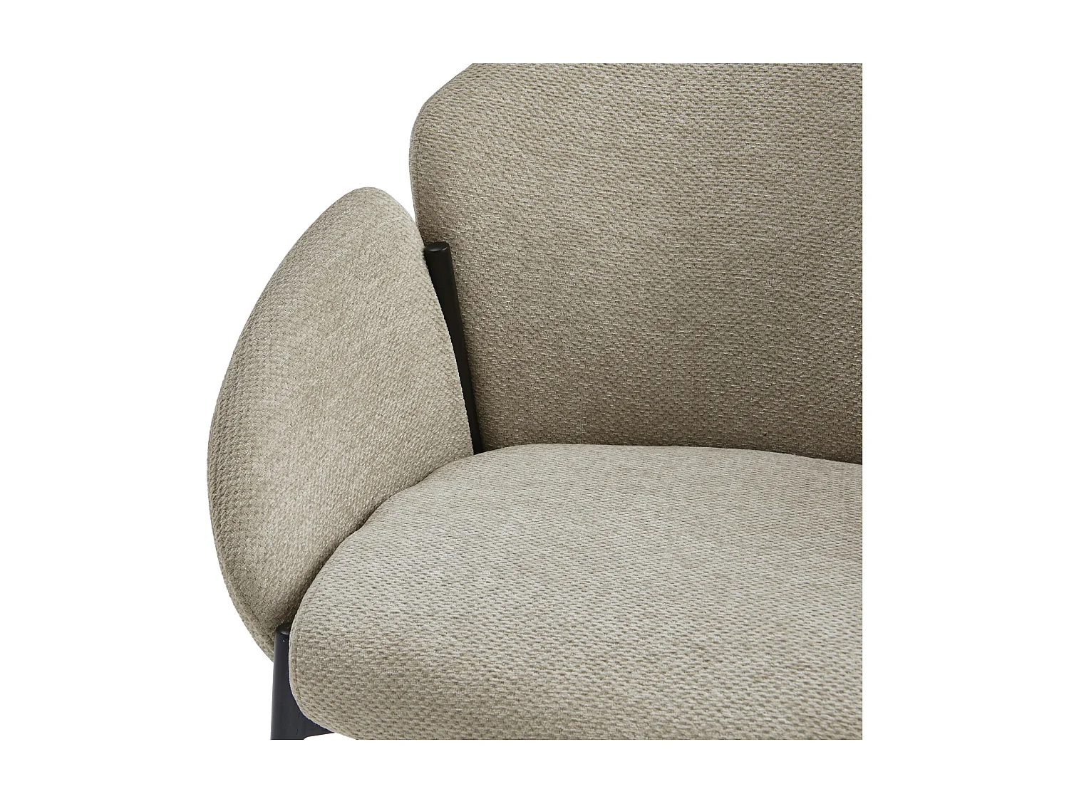 CANDICE-Silla de tela Luxury Grège (x2)