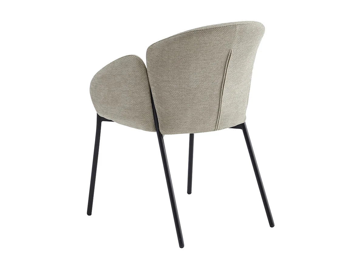 CANDICE-Silla de tela Luxury Grège (x2)