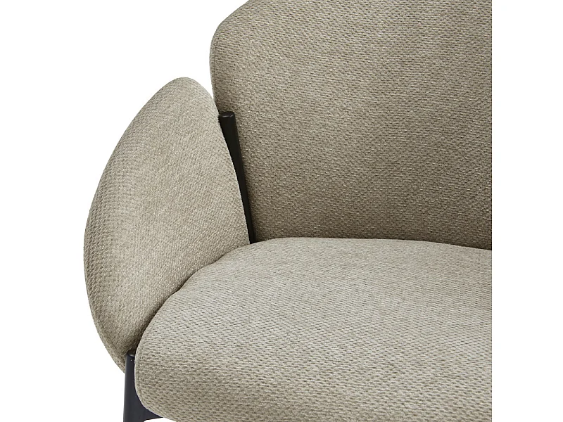 CANDICE-Silla de tela Luxury Grège (x2)