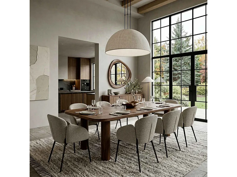 CANDICE-Set di 2 sedie da pranzo Luxury greige