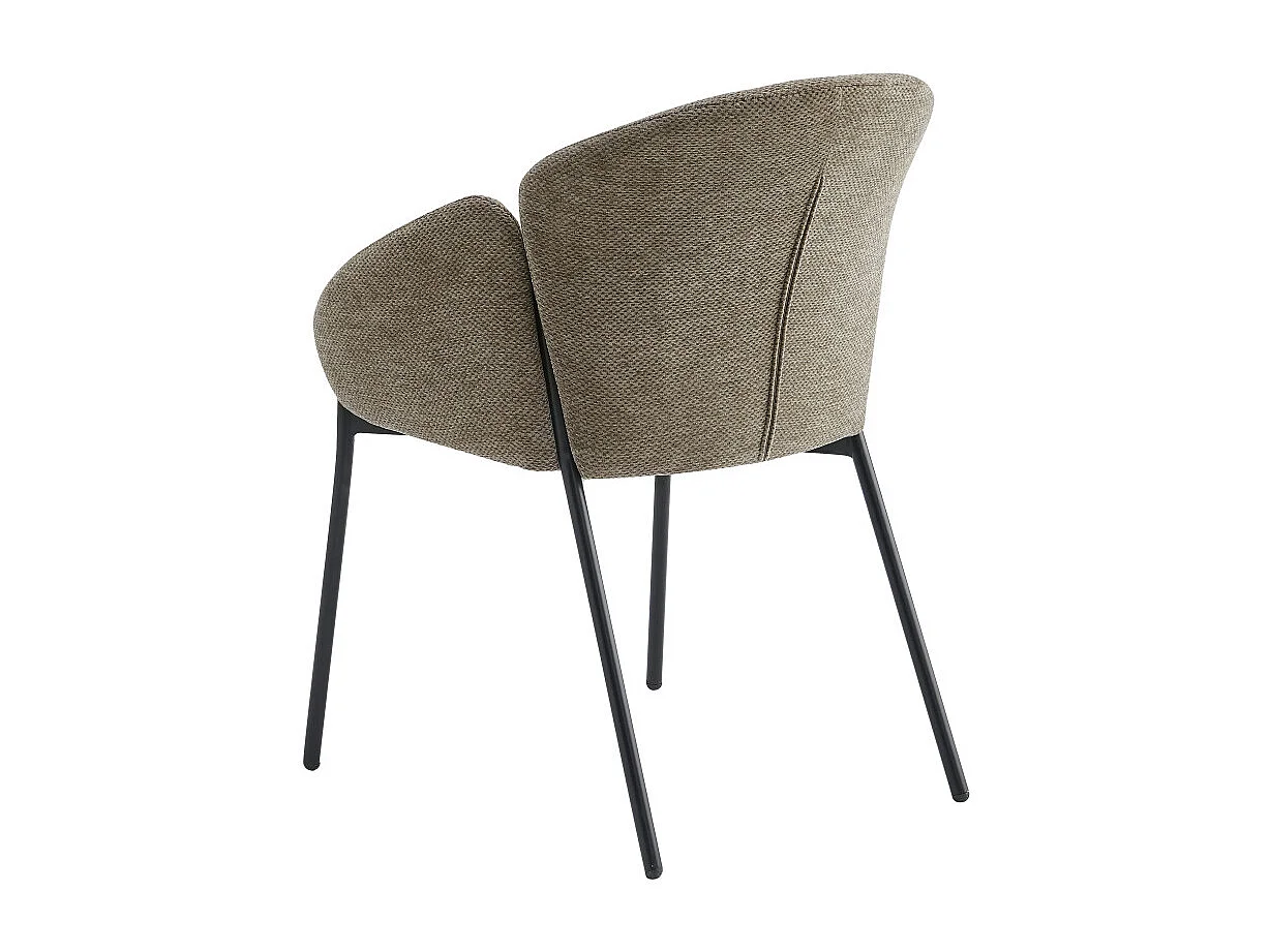 CANDICE-Sedia in tessuto Luxury Marrone (x2)