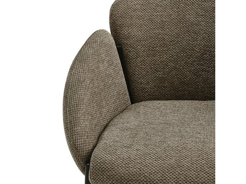 CANDICE-Sedia in tessuto Luxury Marrone (x2)