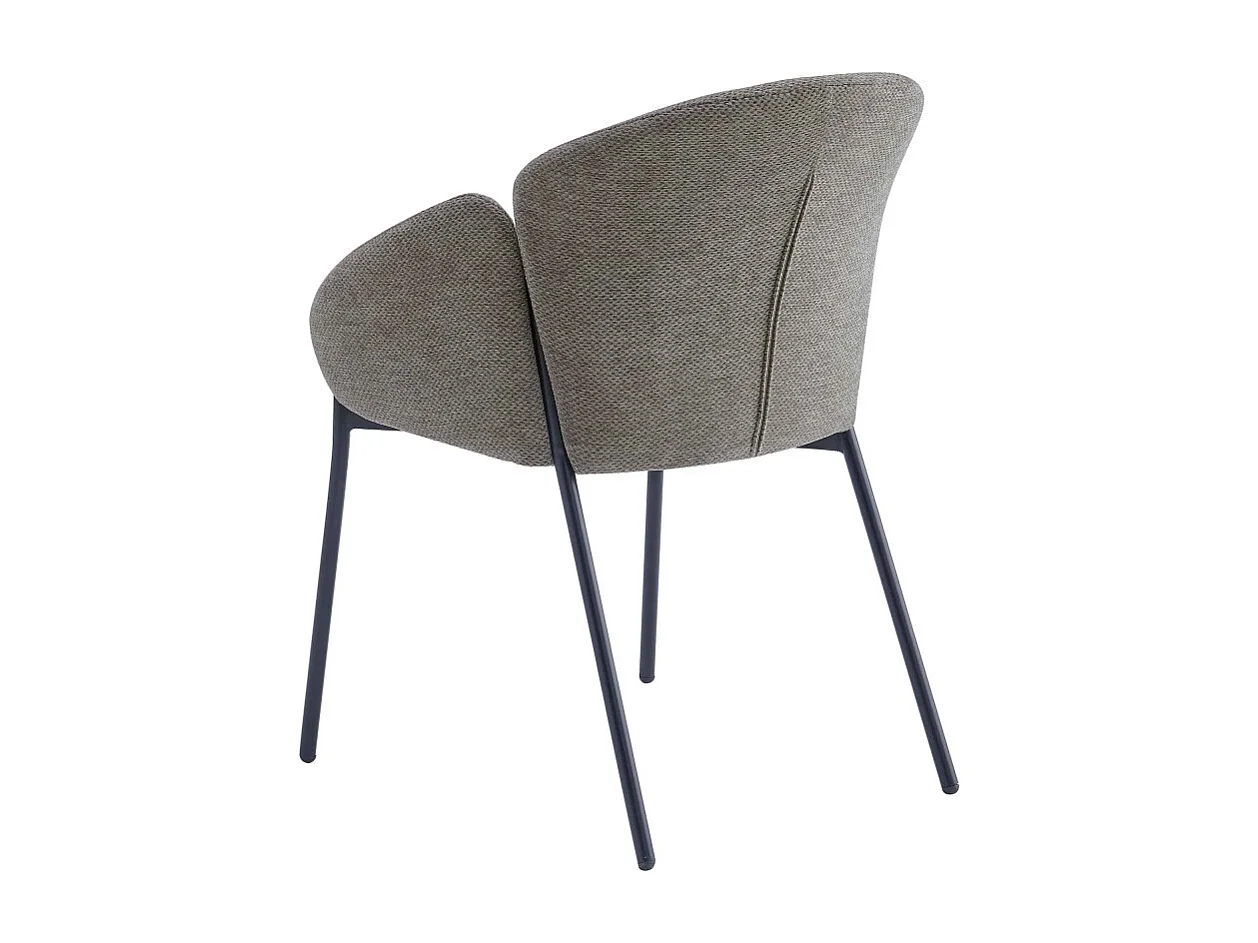 CANDICE-Set di 2 sedie da pranzo Luxury tortora