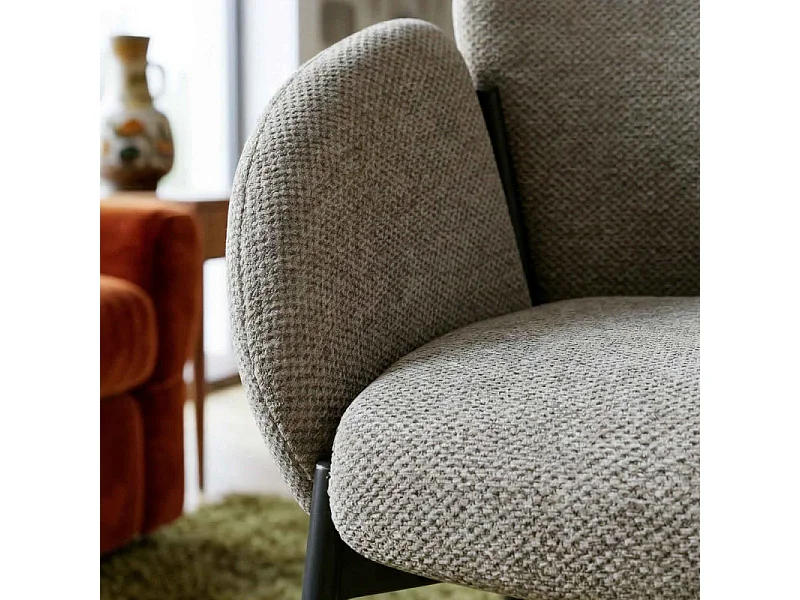 CANDICE-Set di 2 sedie da pranzo Luxury tortora