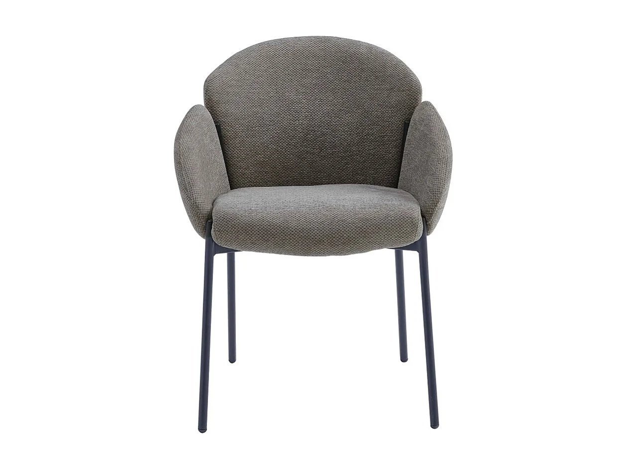 CANDICE-Set di 2 sedie da pranzo Luxury tortora