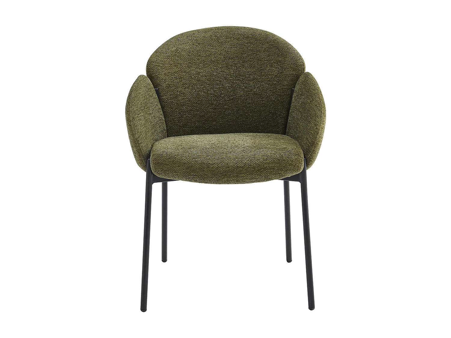 CANDICE-Silla de tela verde (x2)