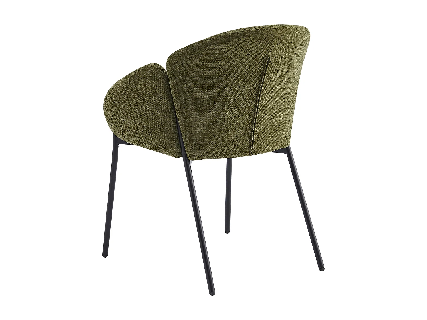 CANDICE-Silla de tela verde (x2)