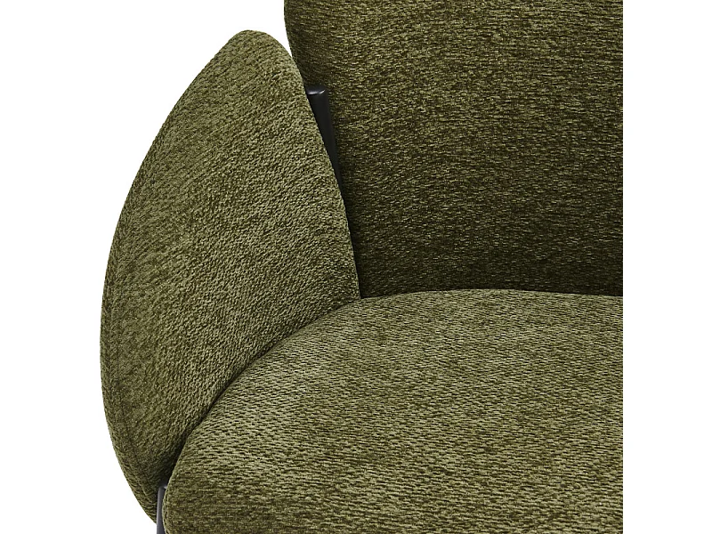 CANDICE-Silla de tela verde (x2)