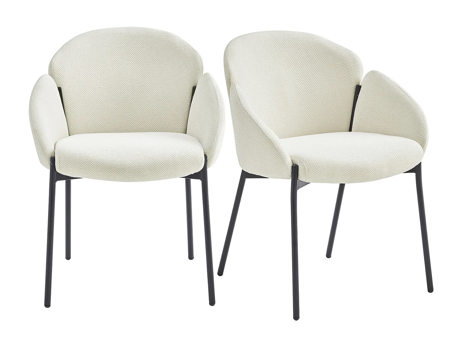 CANDICE-Sedia in tessuto Luxury Ecru (x2)