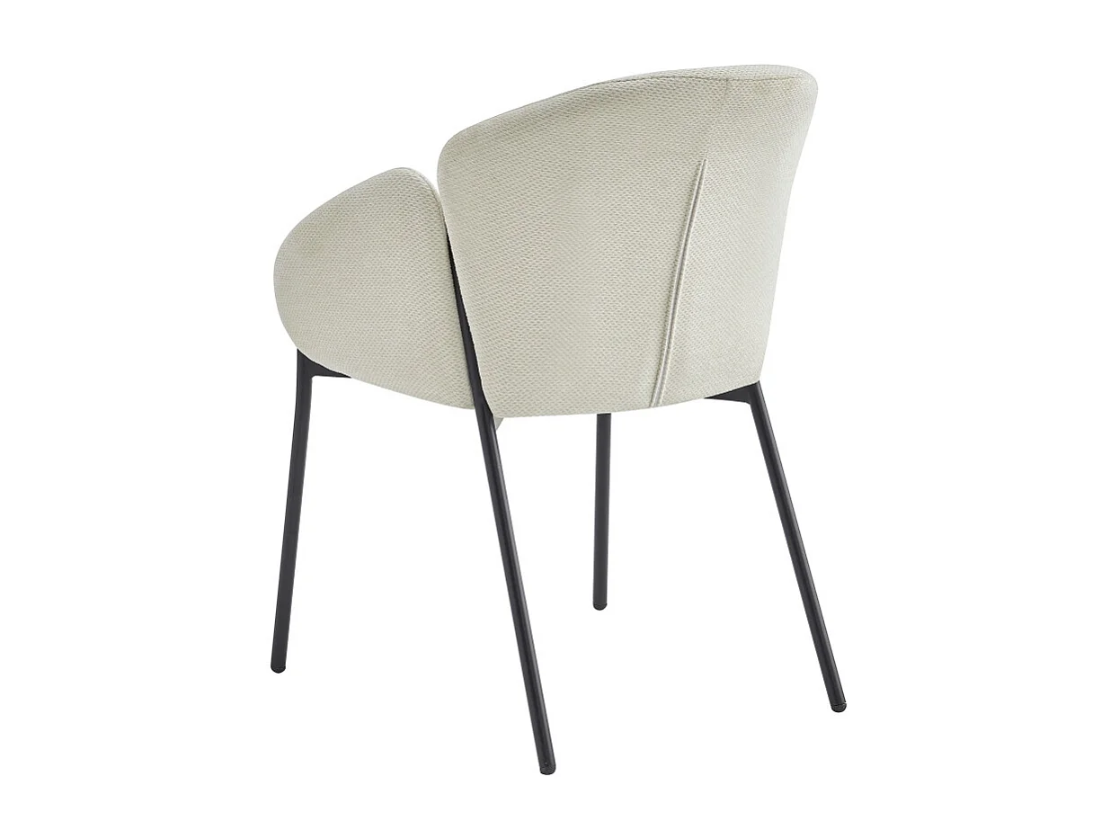 CANDICE-Silla de tela Luxury Ecru (x2)