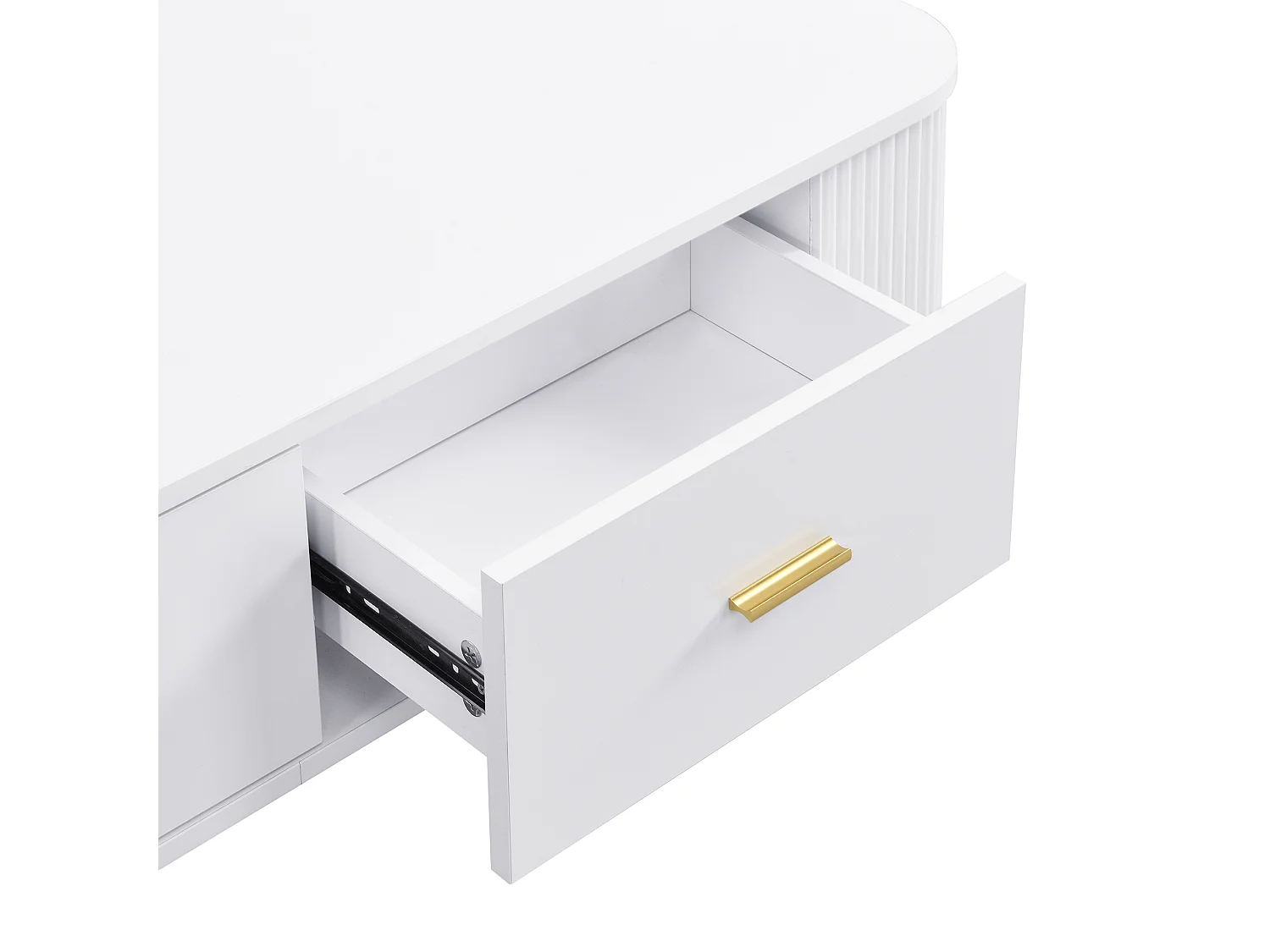 Tavolino moderno - con 4 cassetti - in MDF - Bianco