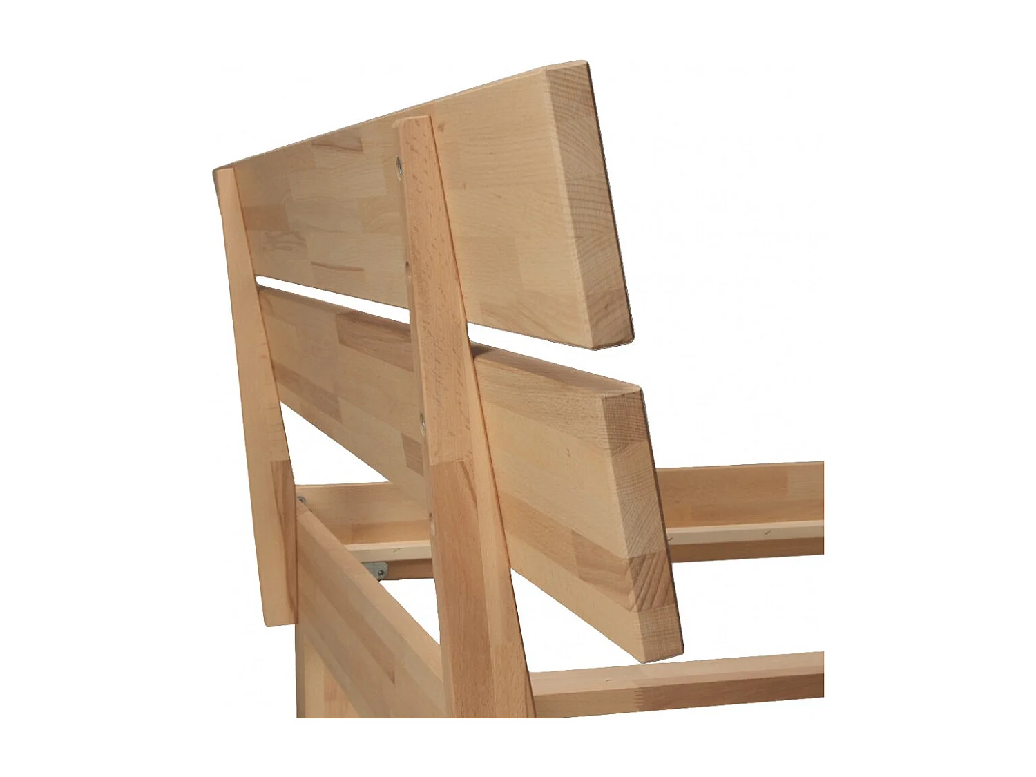 Lit RIVA 140x200 cm avec sommier / Hêtre massif huilé