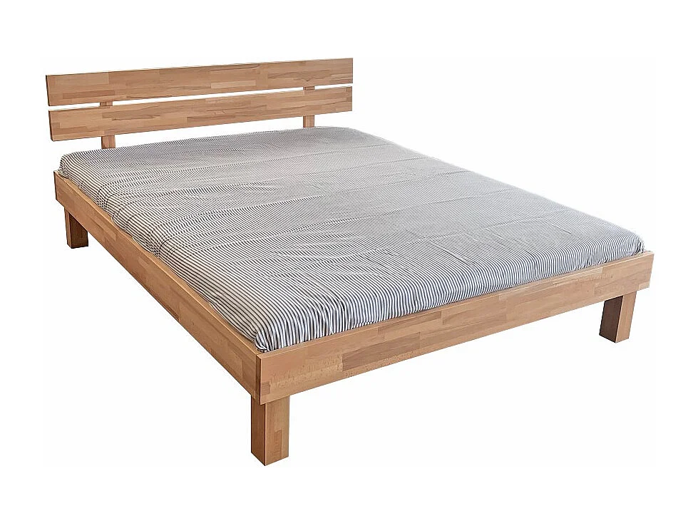 Lit RIVA 140x200 cm avec sommier / Hêtre massif huilé