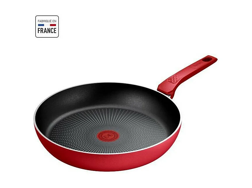 TEFAL Faitout 24 cm, Induction, Revetement antiadhésif, Couvercle verre, Ergonomique, Fabriqué en France, Daily Expert C289460