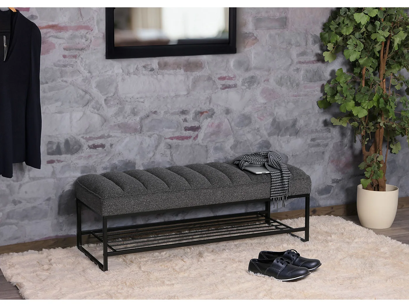 Sitzbank MCW-N68, Dunkelgrau