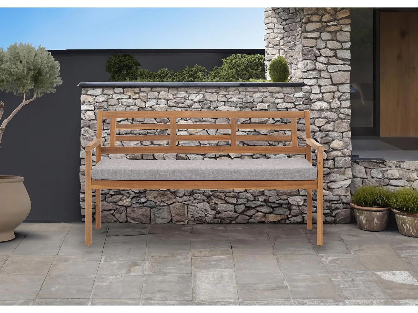 Banc de jardin MCW-N47,  sans coussins