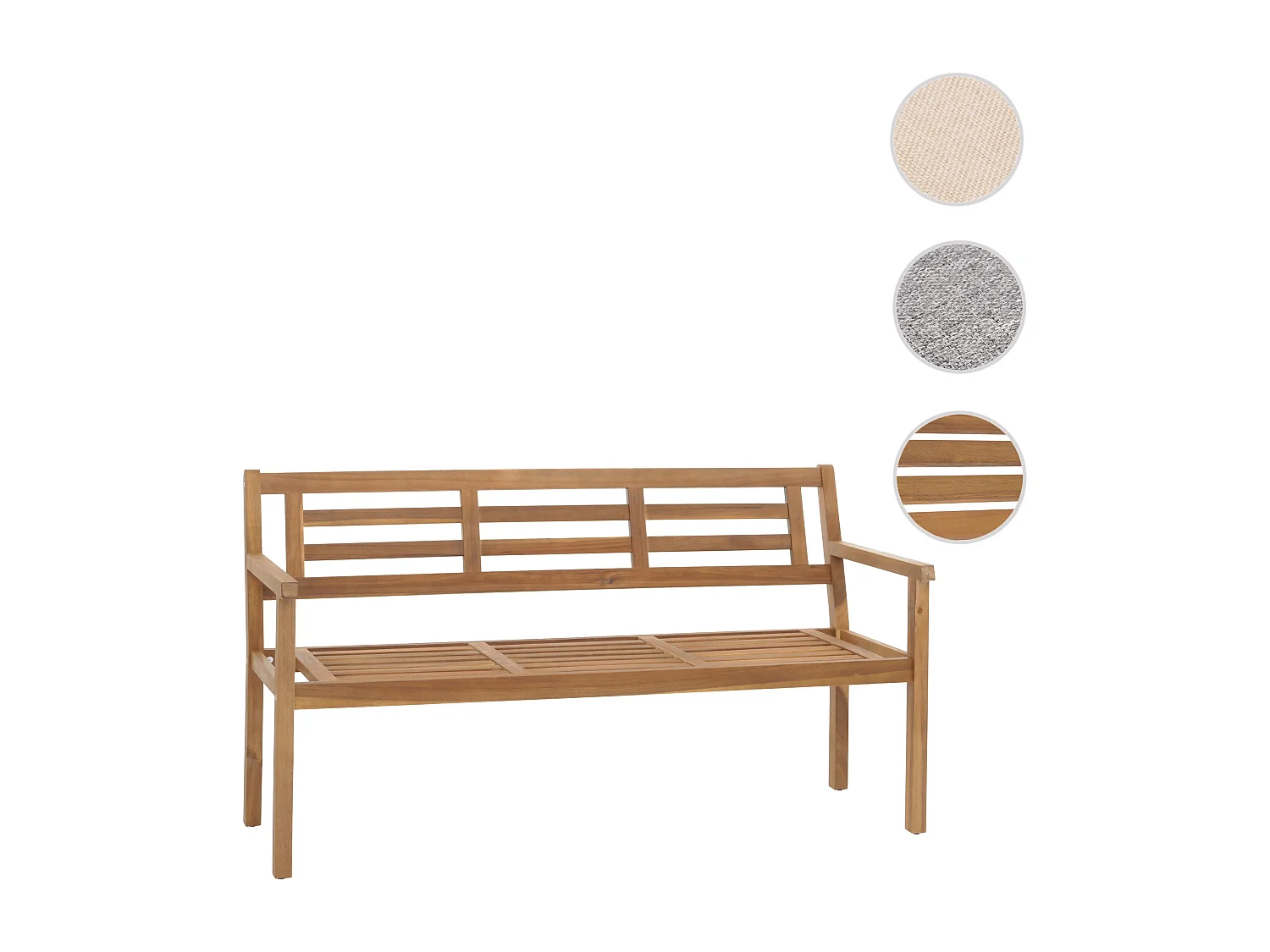 Banc de jardin MCW-N47,  sans coussins