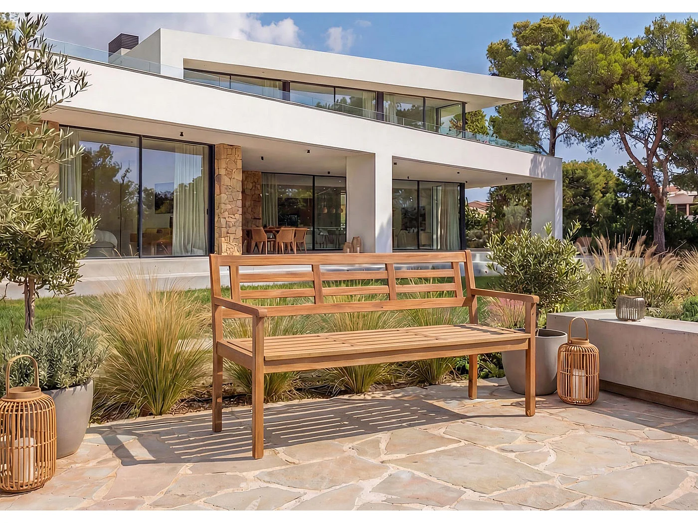 Banc de jardin MCW-N47,  sans coussin