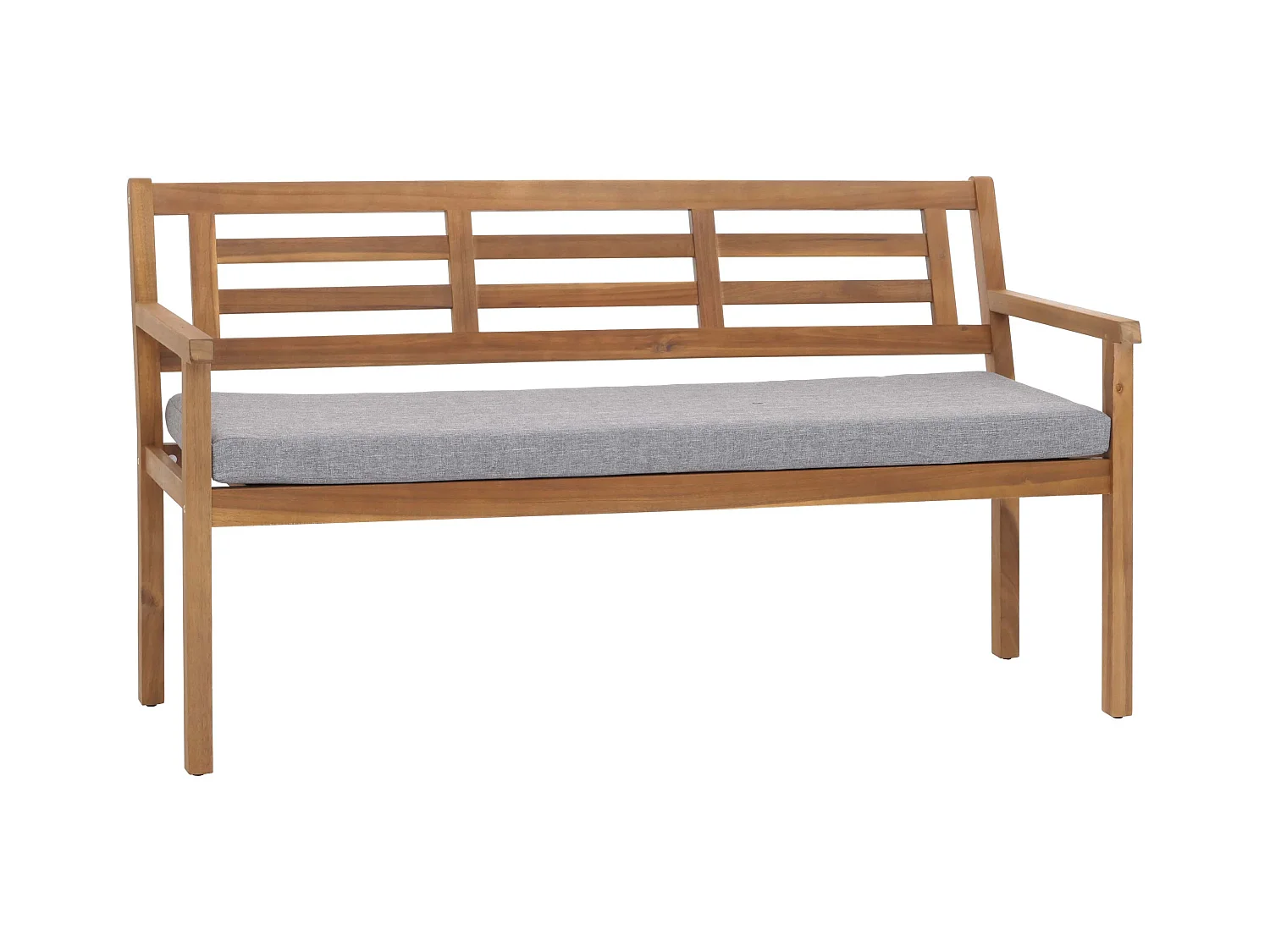Banc de jardin MCW-N47,  coussin gris