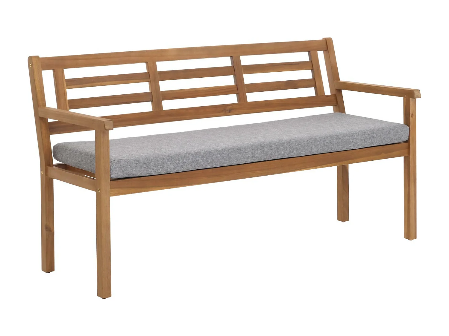 Banc de jardin MCW-N47,  coussin gris