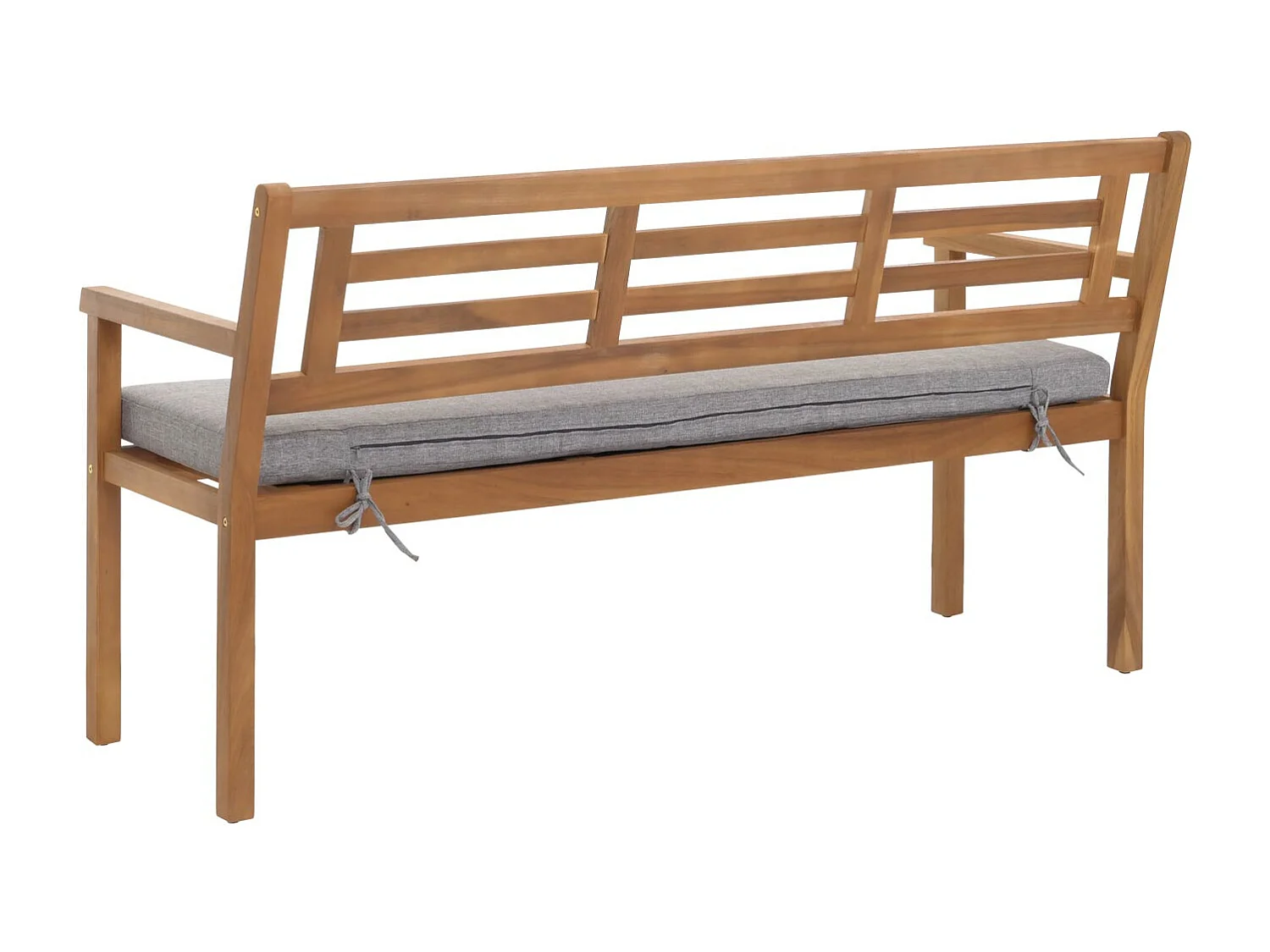 Banc de jardin MCW-N47,  coussin gris