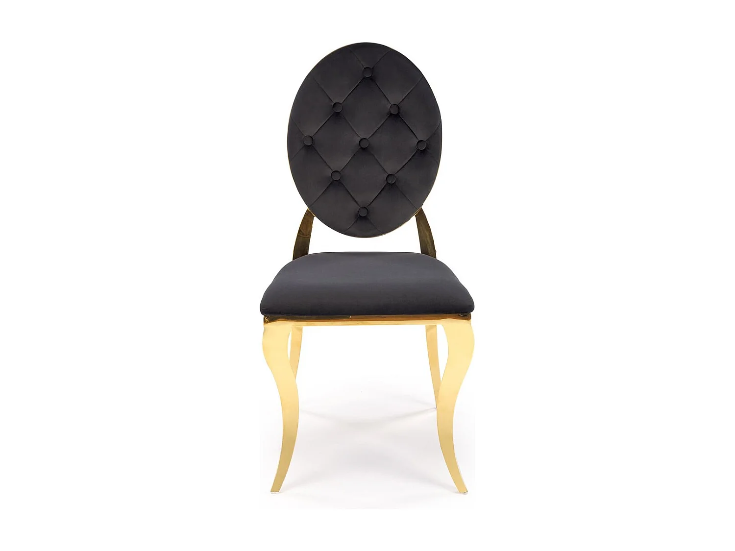 Chaise K556/Tissu-velours/Noir&Or