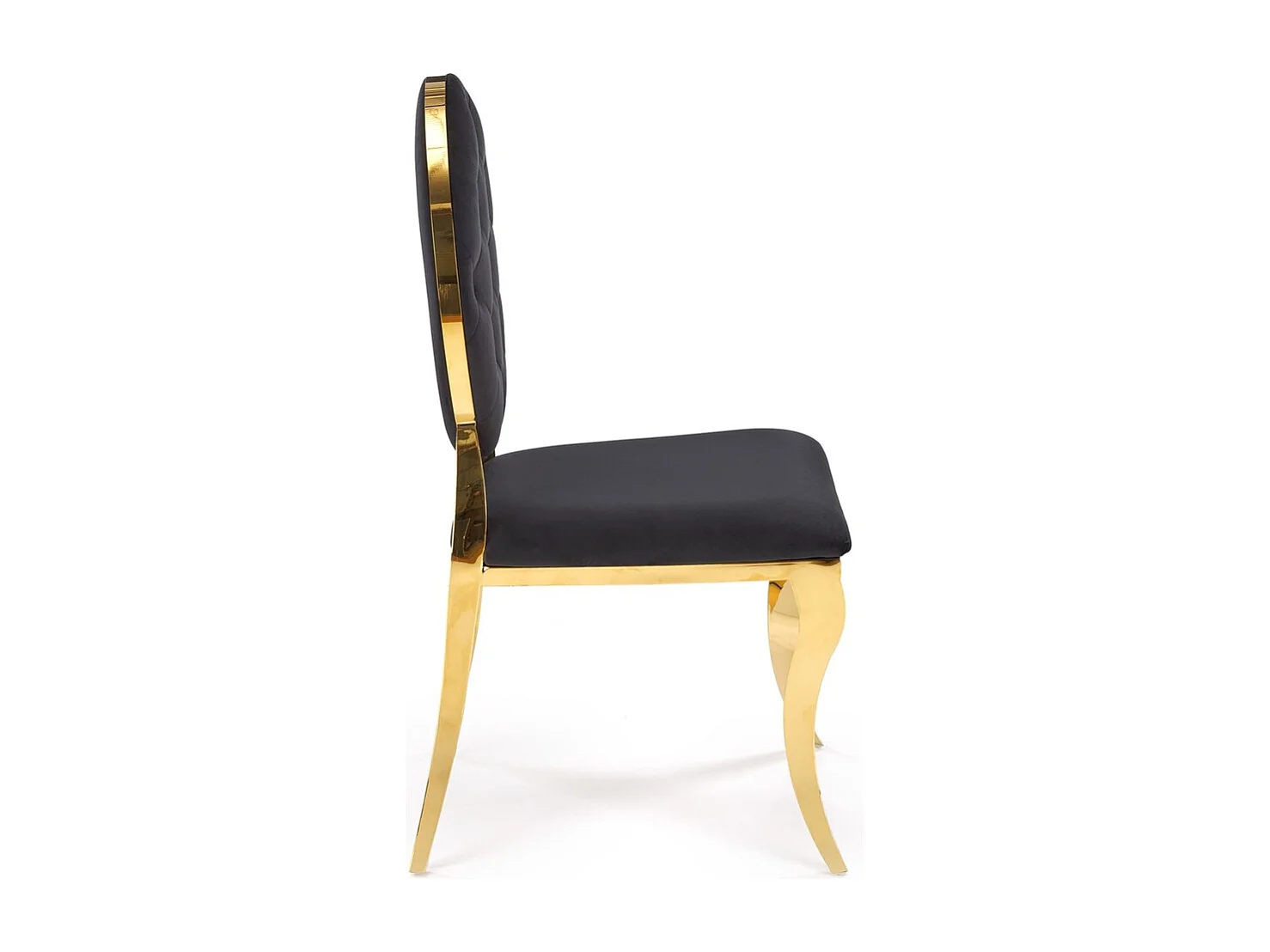 Sedia K556/Tessuto-velluto/Nero&Oro