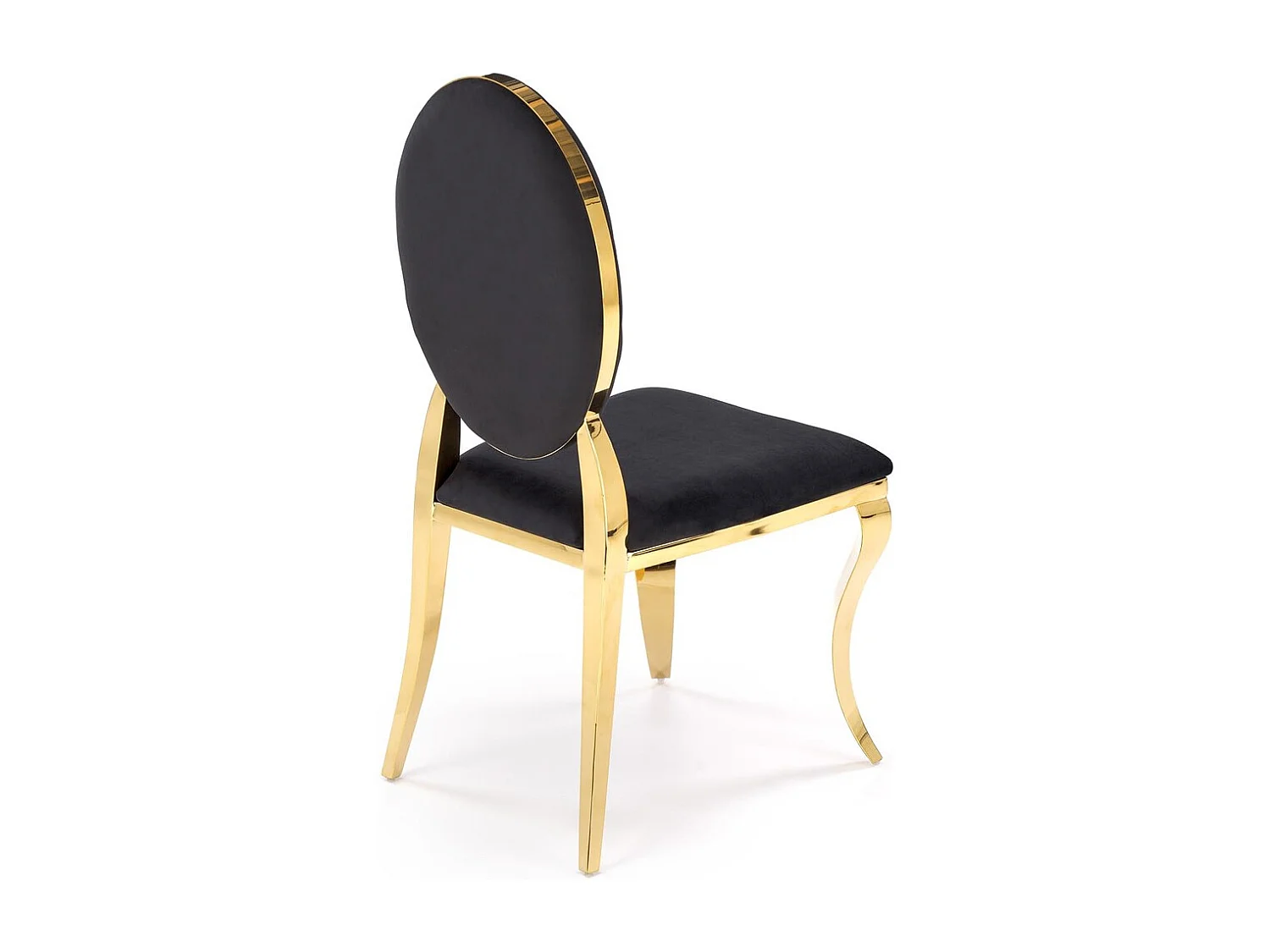 Sedia K556/Tessuto-velluto/Nero&Oro