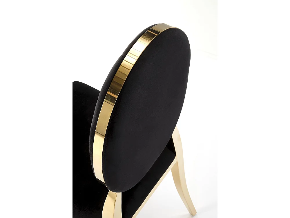 Sedia K556/Tessuto-velluto/Nero&Oro