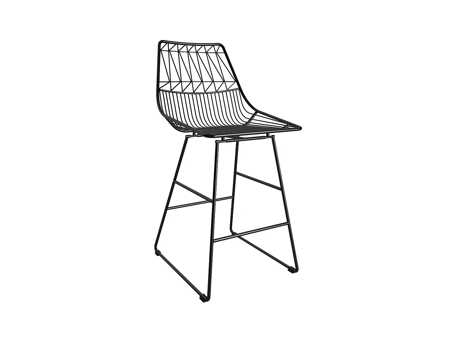 Astrid | Tabouret de comptoir en métal noir