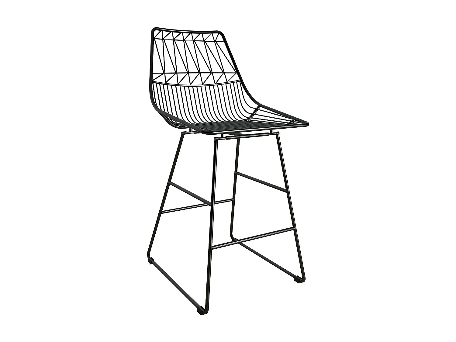 Astrid | Tabouret de comptoir en métal noir