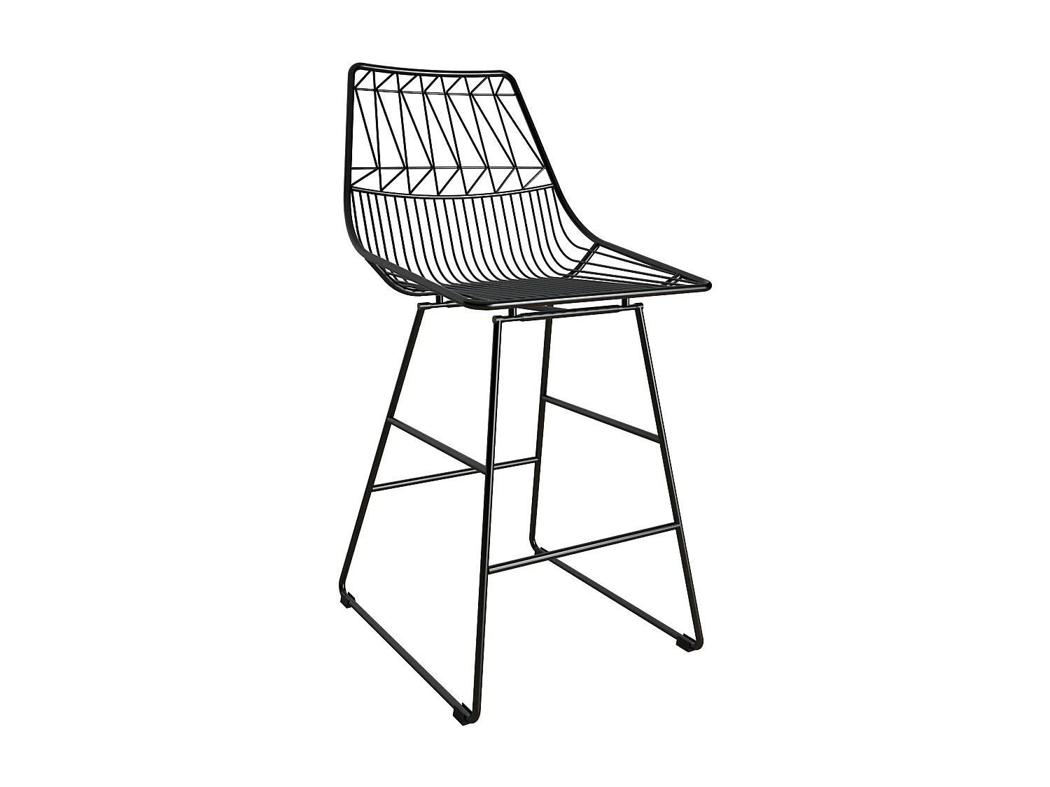 Astrid | Tabouret de comptoir en métal noir