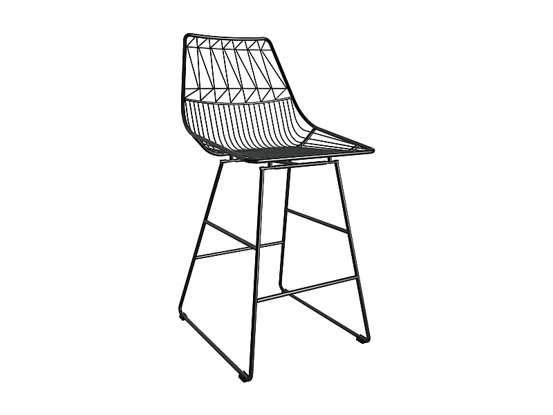 Astrid | Tabouret de comptoir en métal noir