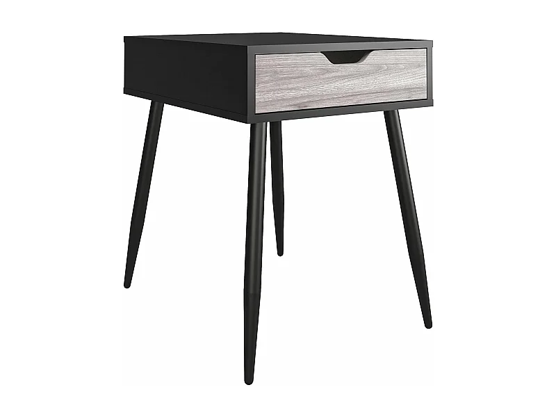 Copley | Table d'appoint avec 1 tiroir en aspect chêne noir