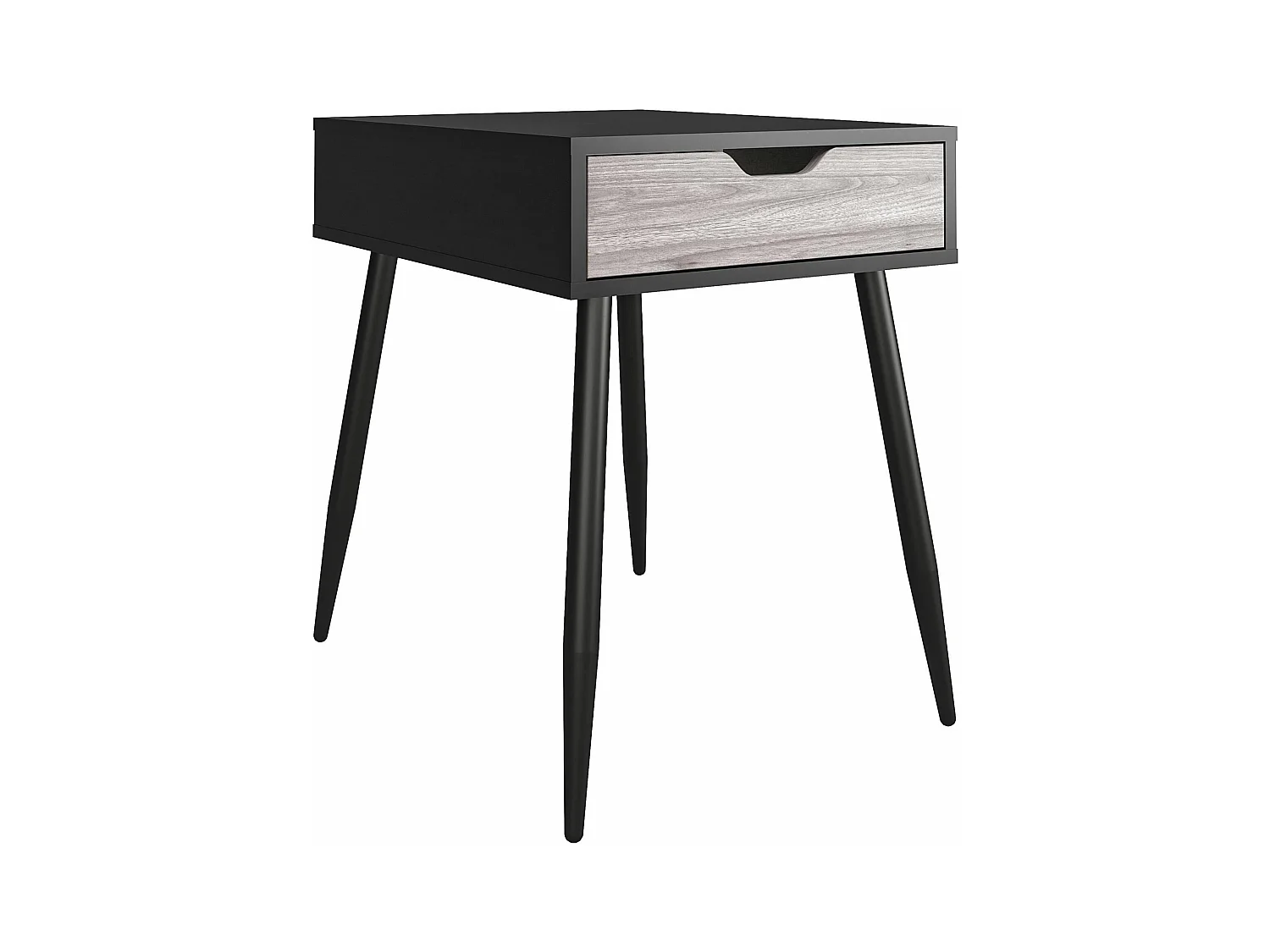 Copley | Table d'appoint avec 1 tiroir en aspect chêne noir