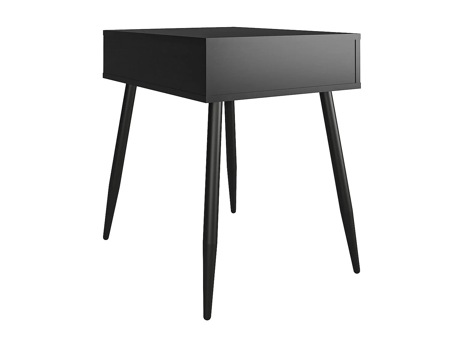 Copley | Bijzettafel met 1 lade in effet eiken zwart