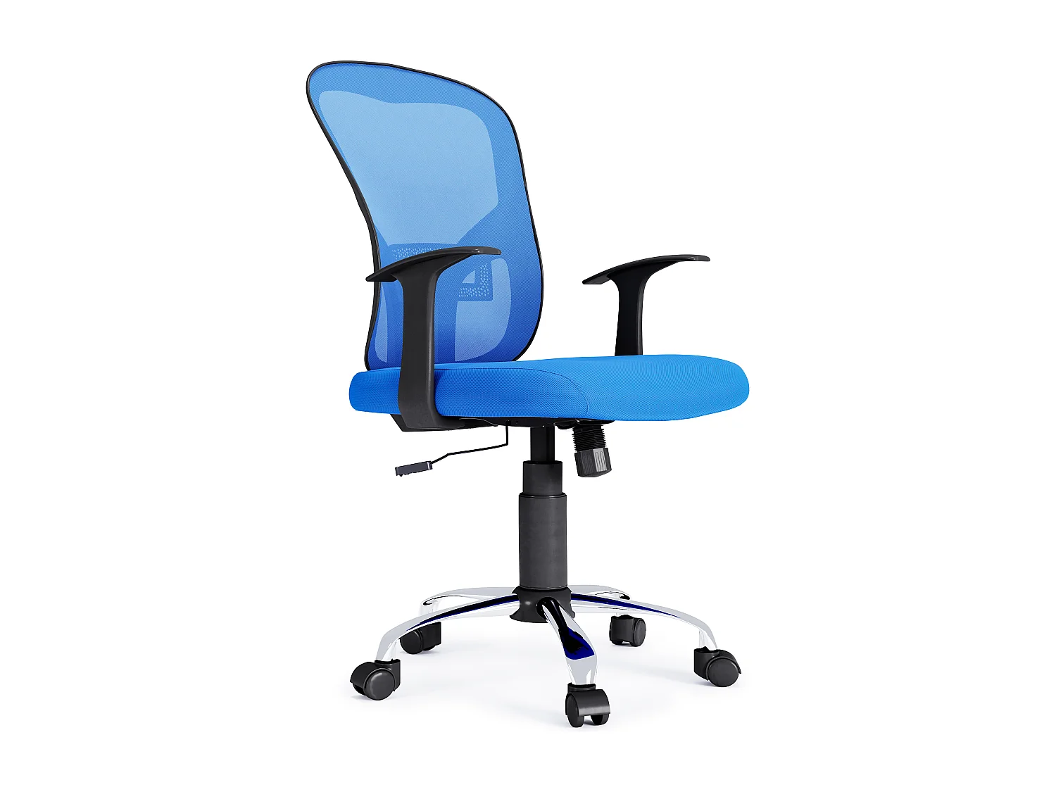 Tampa | Chaise de bureau en tissu bleu