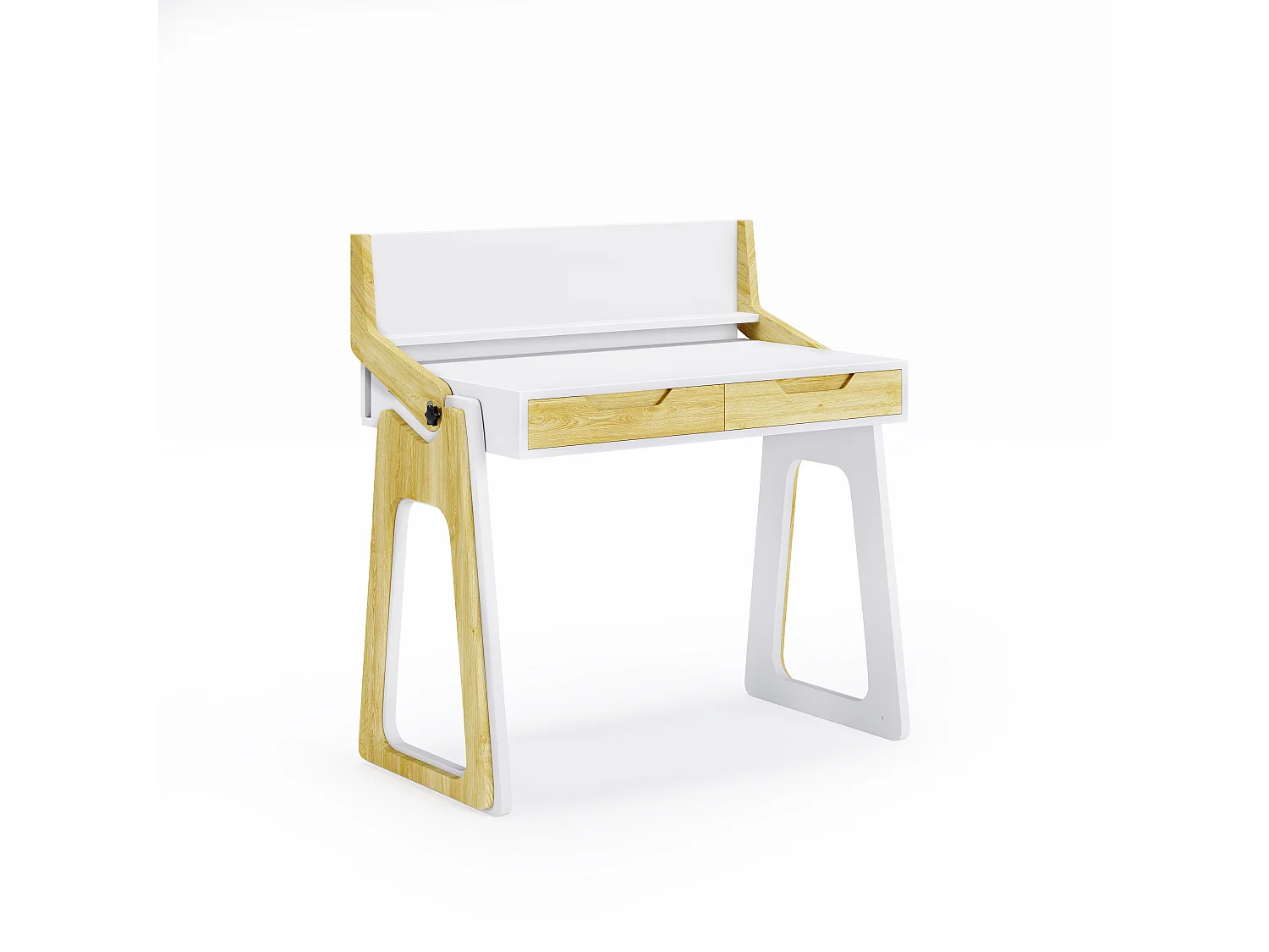 Palmer | Bureau réglable en aspect chêne blanc