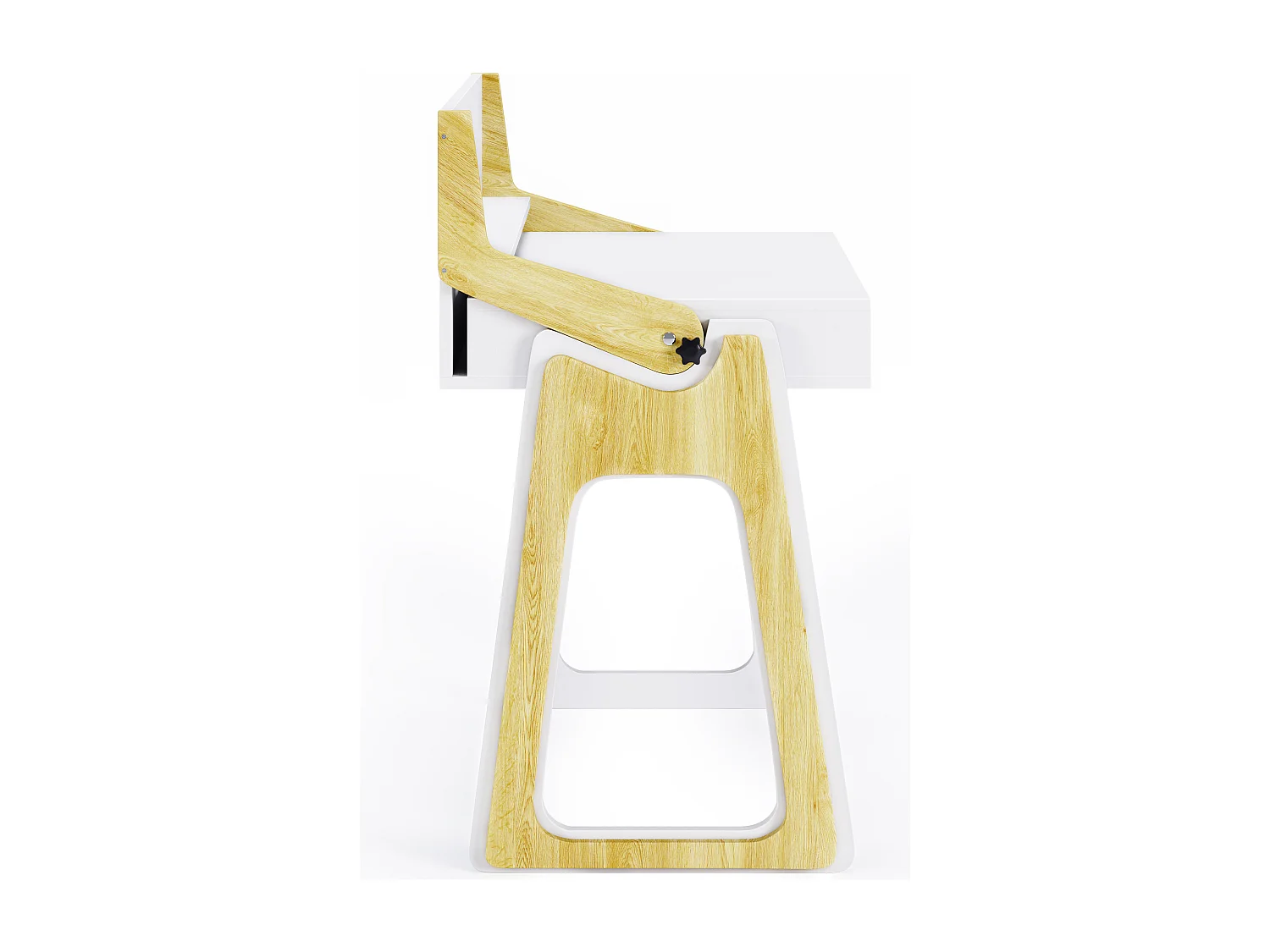 Palmer | Bureau réglable en aspect chêne blanc