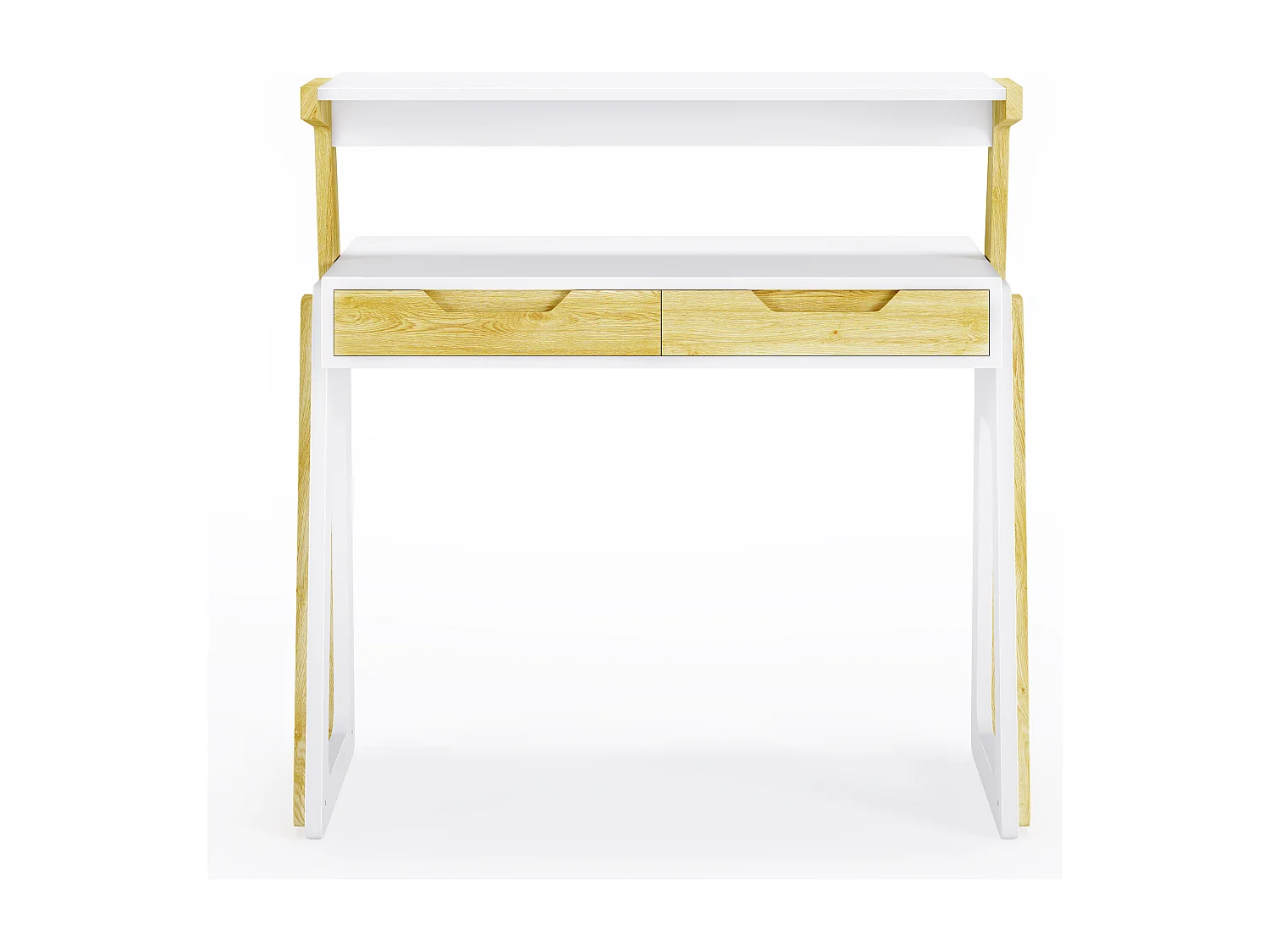 Palmer | Bureau réglable en aspect chêne blanc