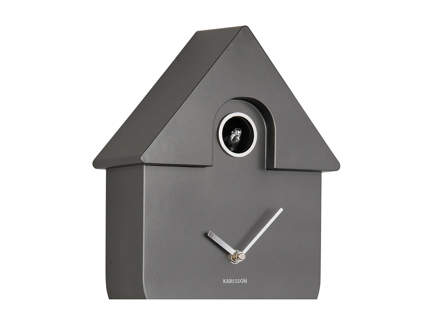 Horloge Coucou moderne H40cm Gris foncé  Present Time