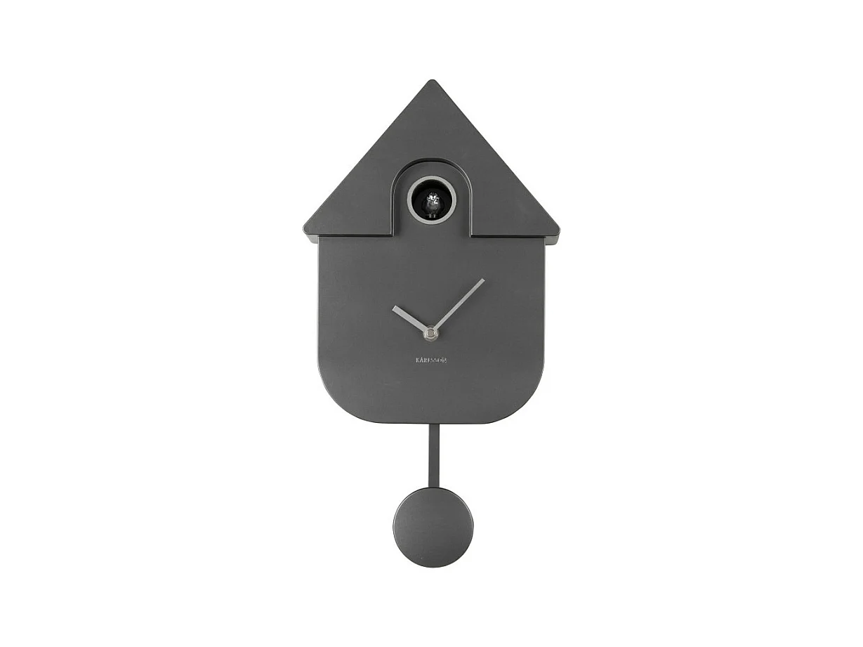 Horloge Coucou moderne H40cm Gris foncé  Present Time